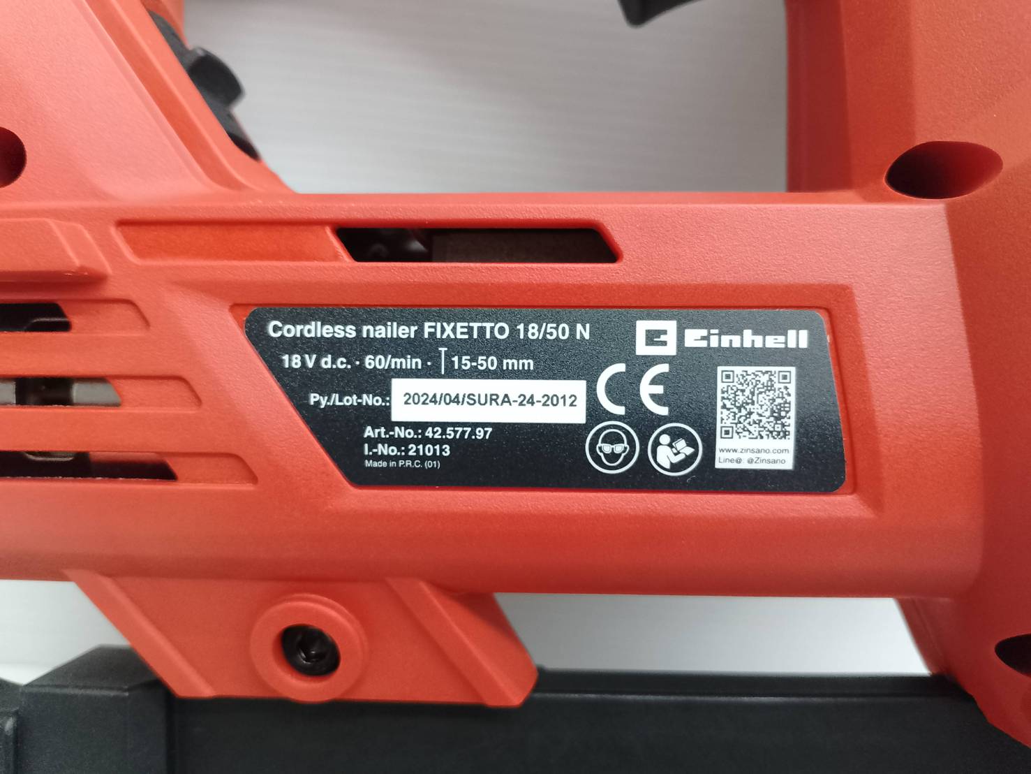 EINHELL เครื่องปืนยิงตะปู18V FIXETTO 18/50 N (ตัวเปล่า) (F-50) (A4257797)