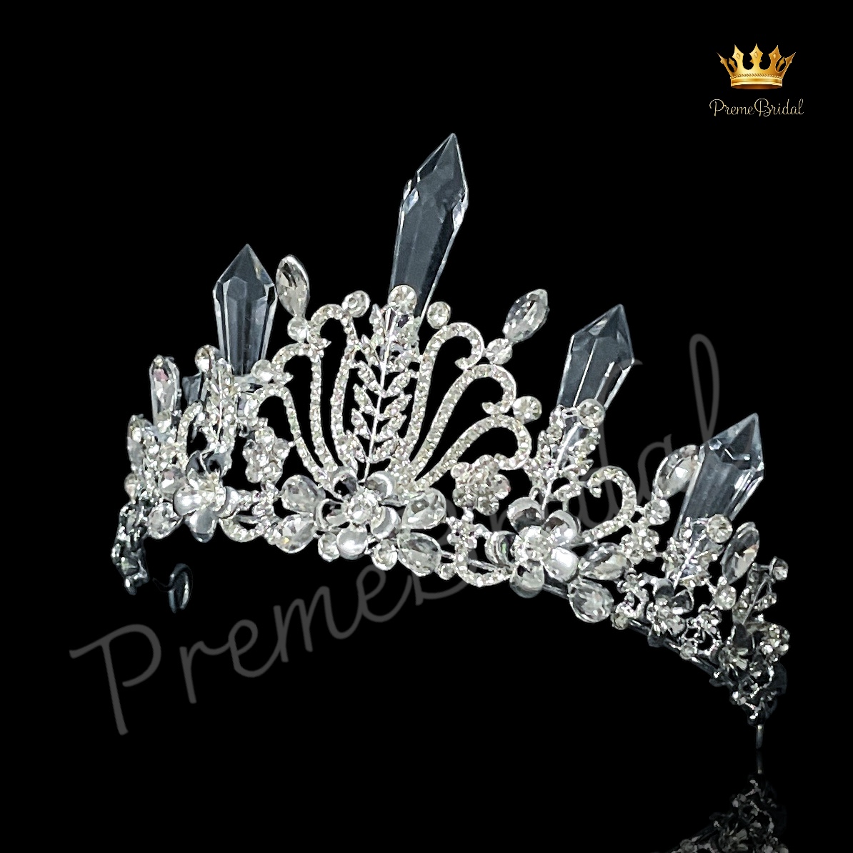 (พร้อมส่ง) เทียร่า 420 มงกุฎคริสตัล ครึ่งหัว งานสวย ปราณีต QCเพชรทุกเม็ด สินค้าพร้อมส่งจากไทย
