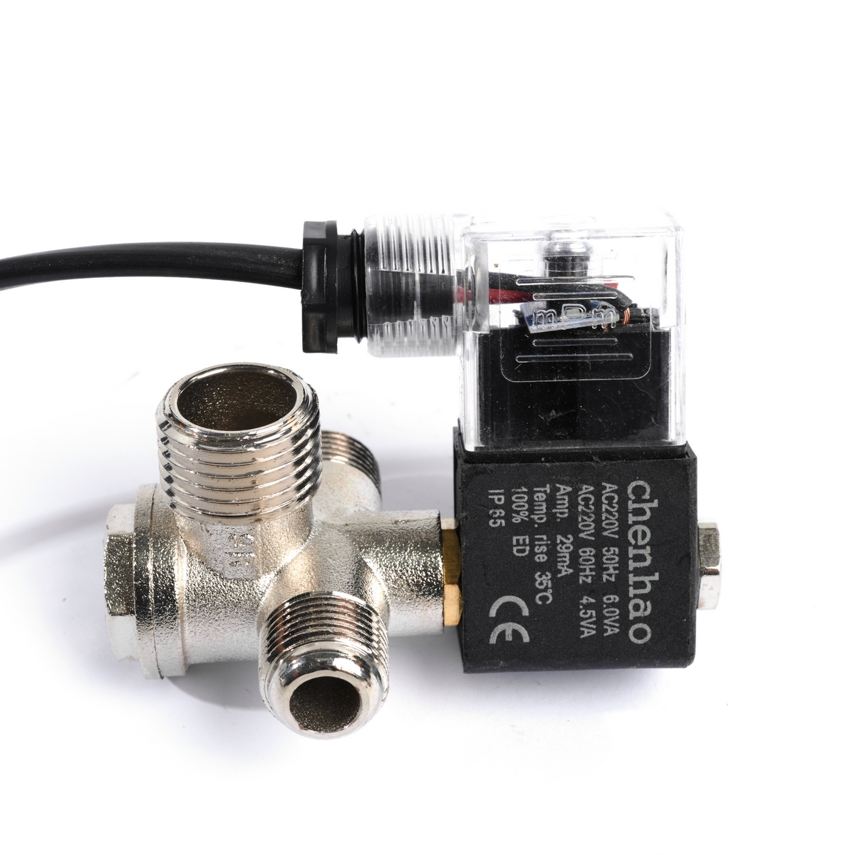 โซลินอยด์วาล์ว+เช็ควาล์ว C2 ปั้มลมออยฟรี