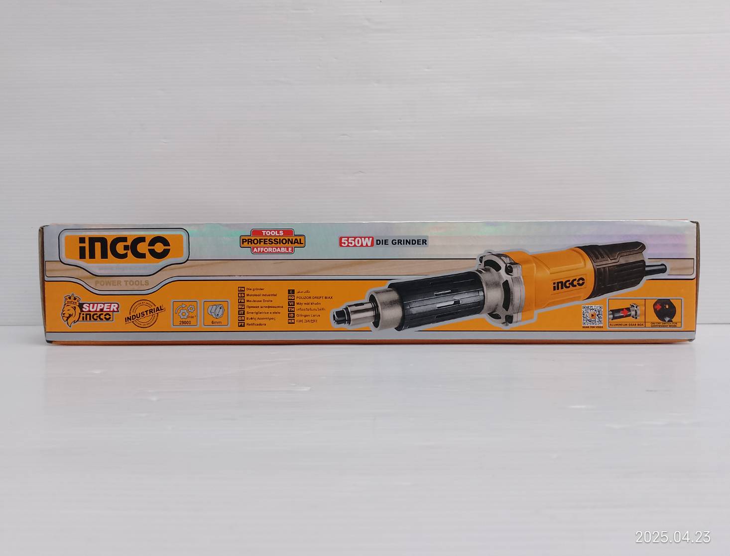 INGCO เครื่องเจียร์คอตรง 550W แกน6 มม. 1/4" รุ่น PDG5501