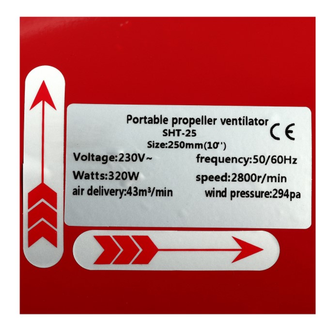 พัดลมอุโมง10" SHT-25 POLO