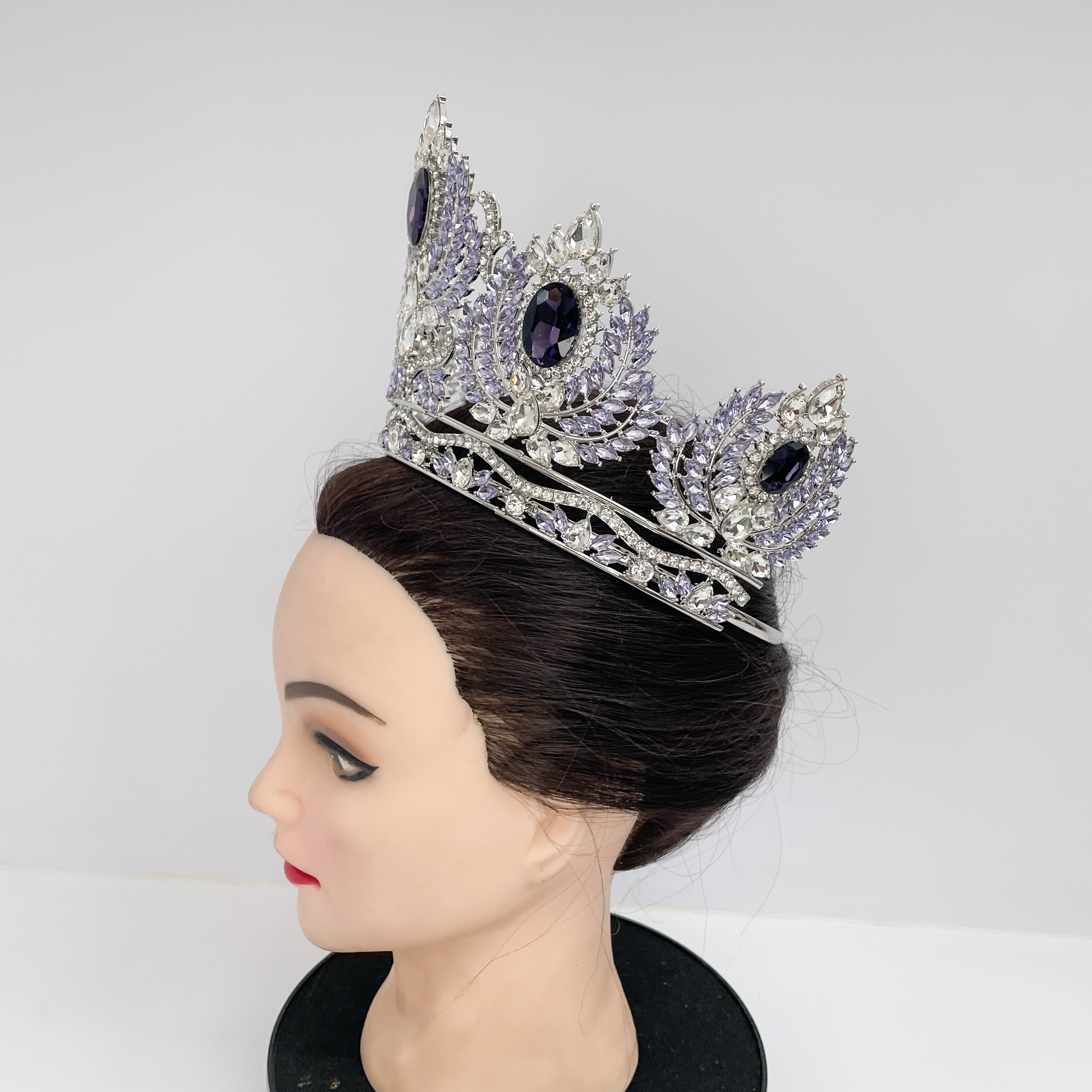 (พร้อมส่ง) มงกุฏ 089 สีม่วง มงกุฎนางงาม มงกุฎเพชร มงกุฎประกวด สินค้าพร้อมส่ง ไม่ต้องรอนาน งานพรีเมี่ยม