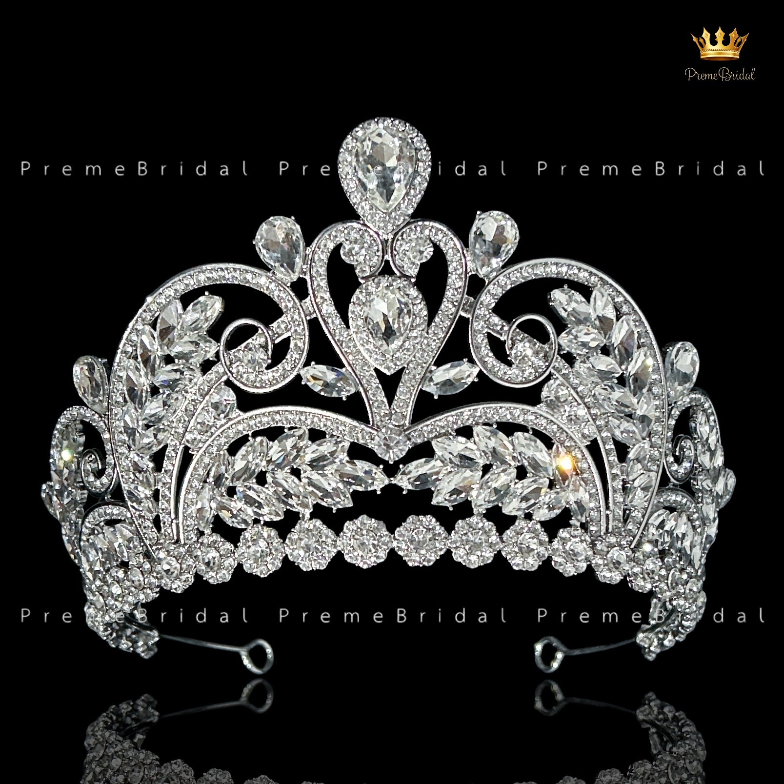 (พร้อมส่ง) เทียร่า 412 มงกุฎนางงาม ครึ่งหัว งานสวย ปราณีต QCเพชรทุกเม็ด สินค้าพร้อมส่งจากไทย