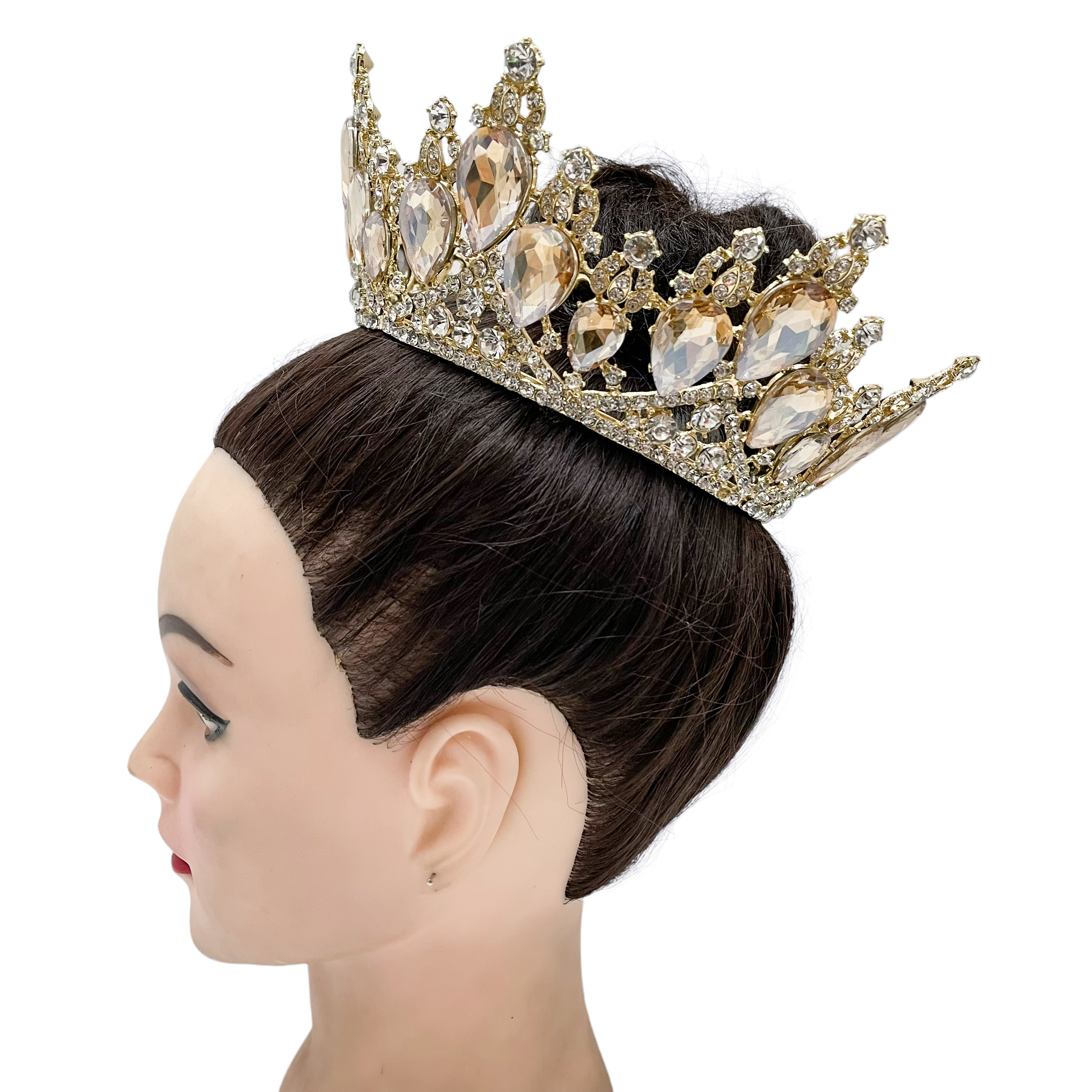 (พร้อมส่ง) มงกุฏ 049 เหลือง-ทอง มงกุฎนางงาม มงกุฎประกวด งานดี เกรดพรีเมี่ยม จัดส่งจากไทย ไม่ต้องรอนาน