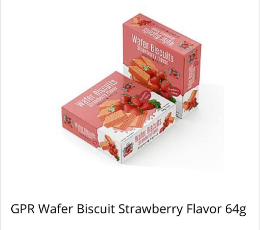 ขนมเวเฟอร์สอดไส้ GPR COOKIES รสสตอเบอรี่