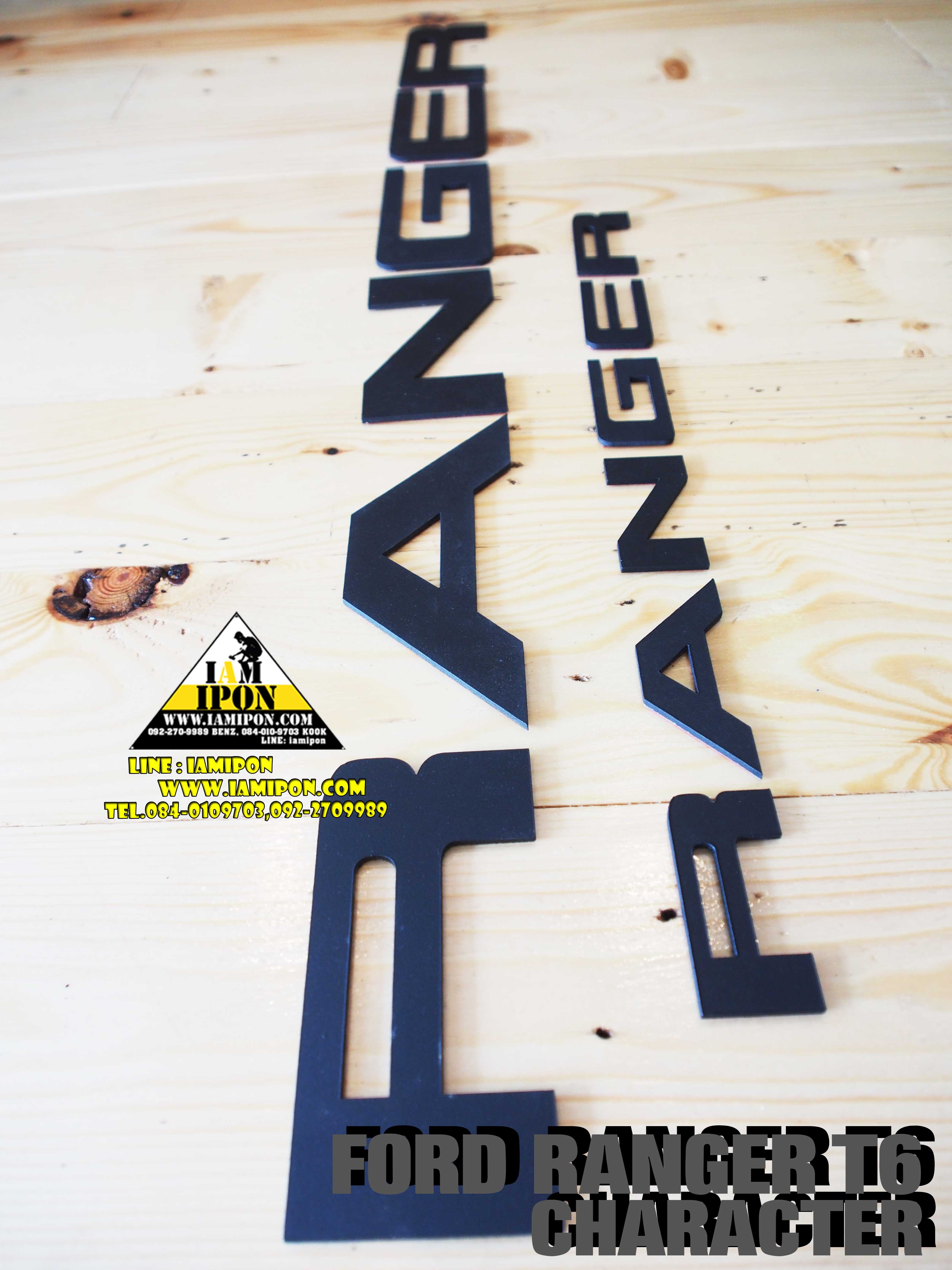 FORD RANGER T6 CHARACTER FLATBLACK ตัวอักษรฟอร์ดเรนเจอร์ T6 ดำด้าน