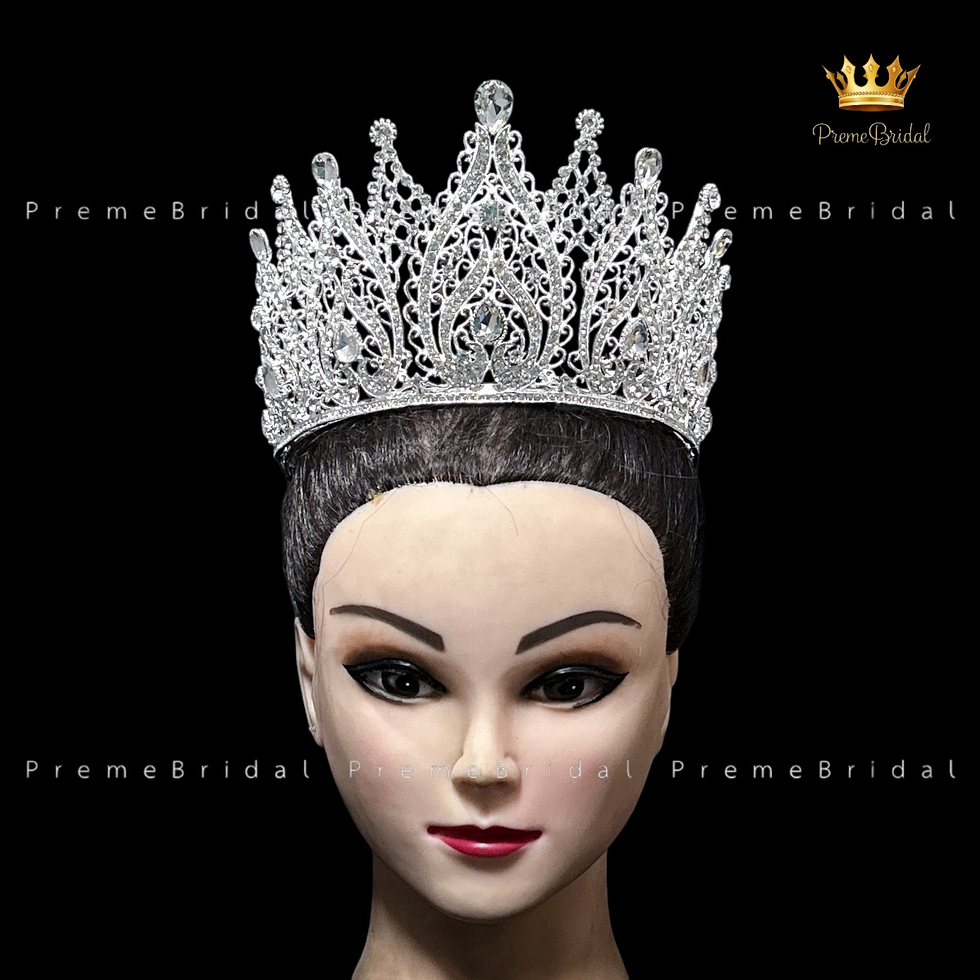 (พร้อมส่งจากไทย) มงกุฏ 130 ขนาดใหญ่ไซส์นางงาม งานสวย รุ่นฐานกลม ส่งด่วน ส่งจาก จ.อุบลราชธานี