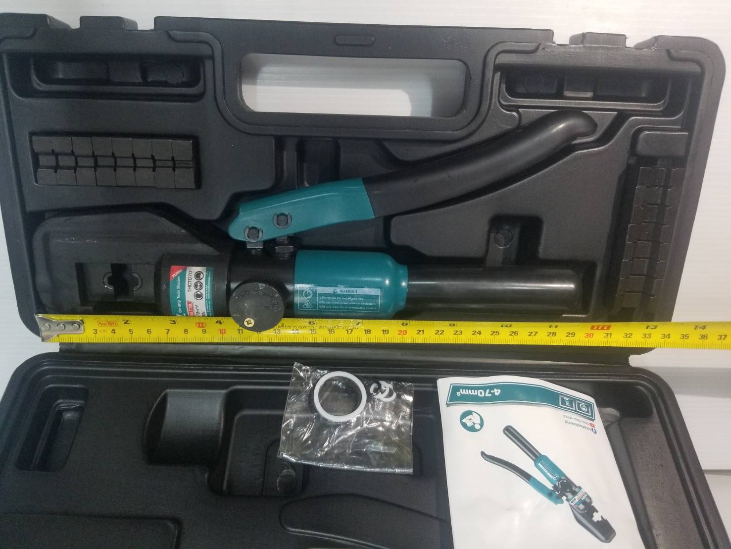 คีมย้ำหางปลาไฮดรอลิค 4-70mm² THCT070 TOTAL