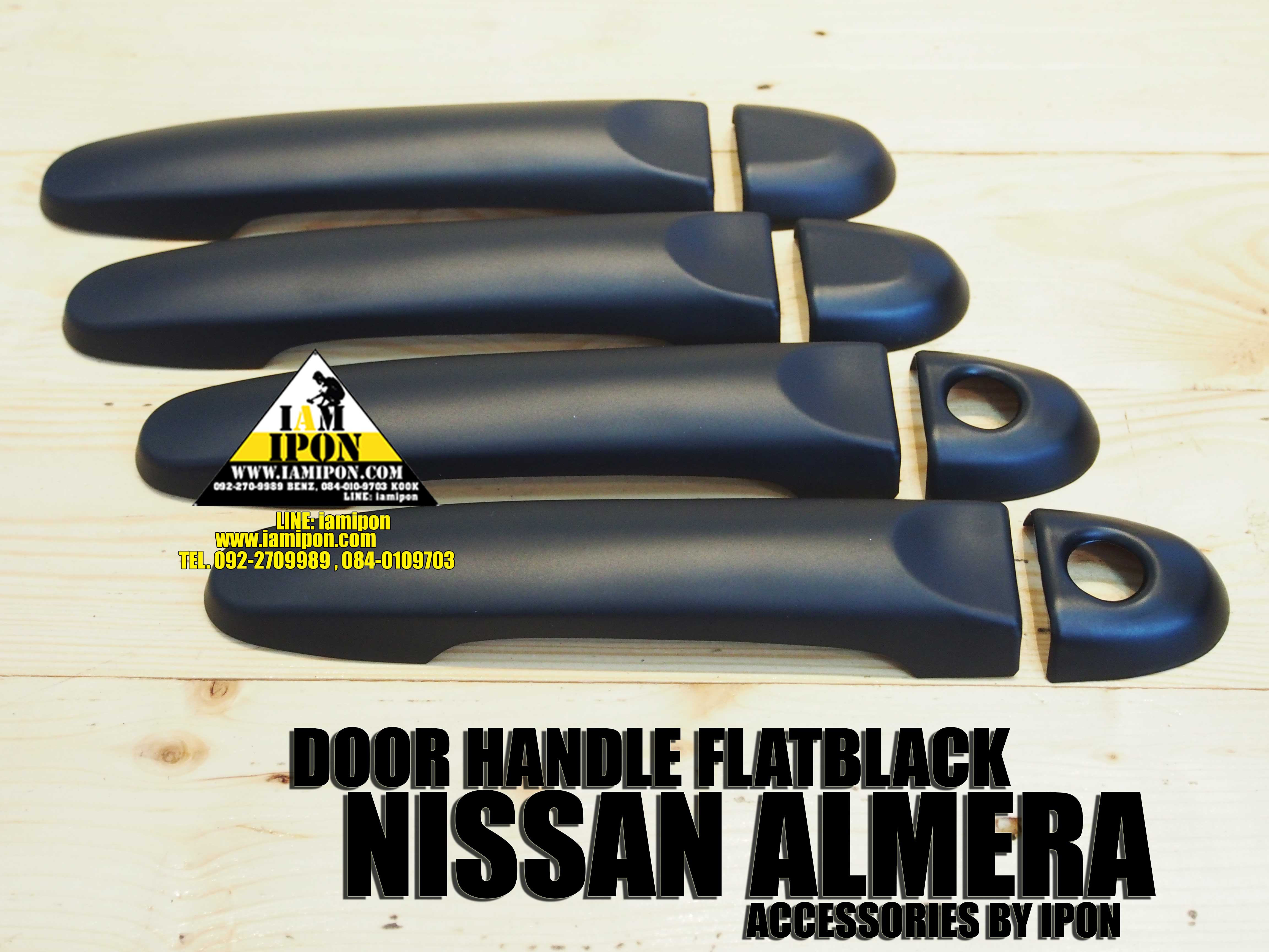 DOOR HANDLE FLATBLACK NISSAN ALMERA ครอบมือจับนิสสันอัลเมร่าดำด้าน