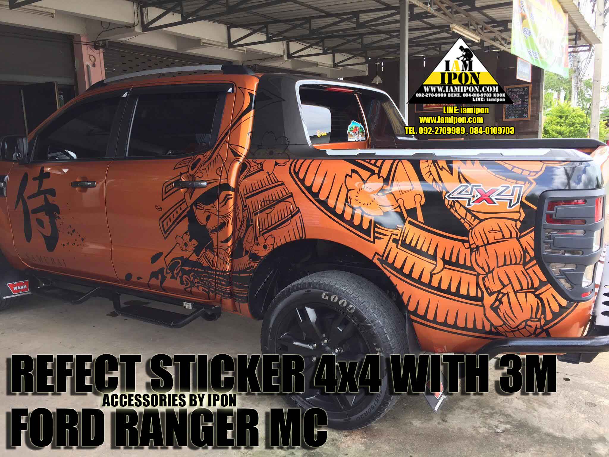 REFECT STICKER 4x4 WITH 3M สติ๊กเกอร์ 4x4 สะท้อนเเสง 3M