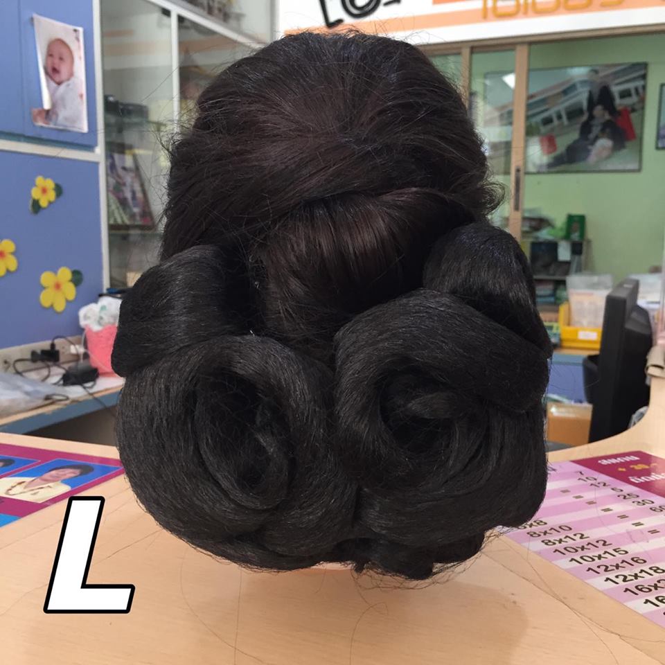 (พร้อมส่ง) มวยผมต่ำจับช่อ