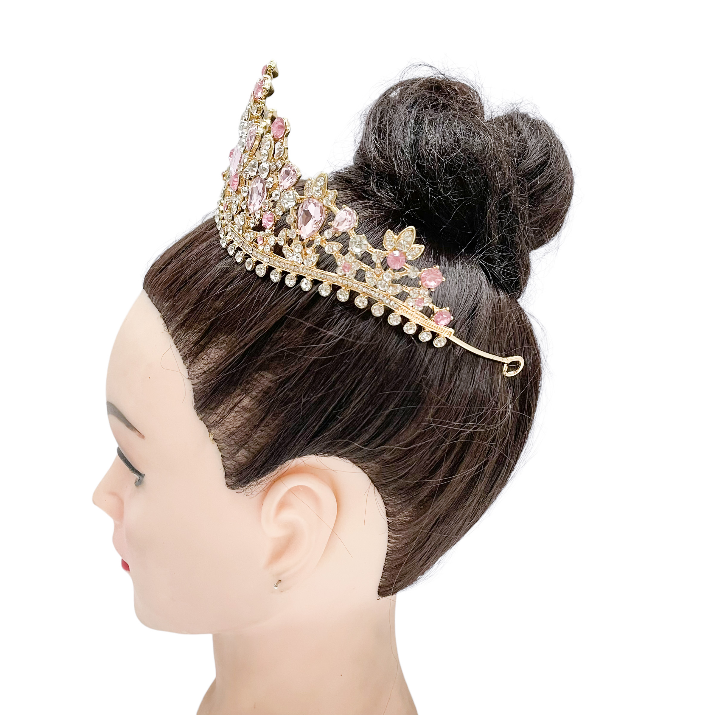 (พร้อมส่ง) เทียร่า 332 สีชมพู มงกุฎนางงาม งานสวย ปราณีต QCเพชรทุกเม็ด สินค้าพร้อมส่งจากไทย