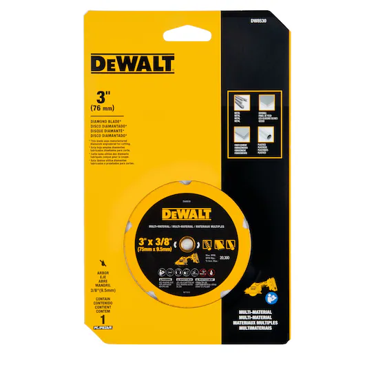 DEWALT ใบตัดซีเมนต์บอร์ด 3 นิ้ว (DCS438) DW8530 (1ใบ)