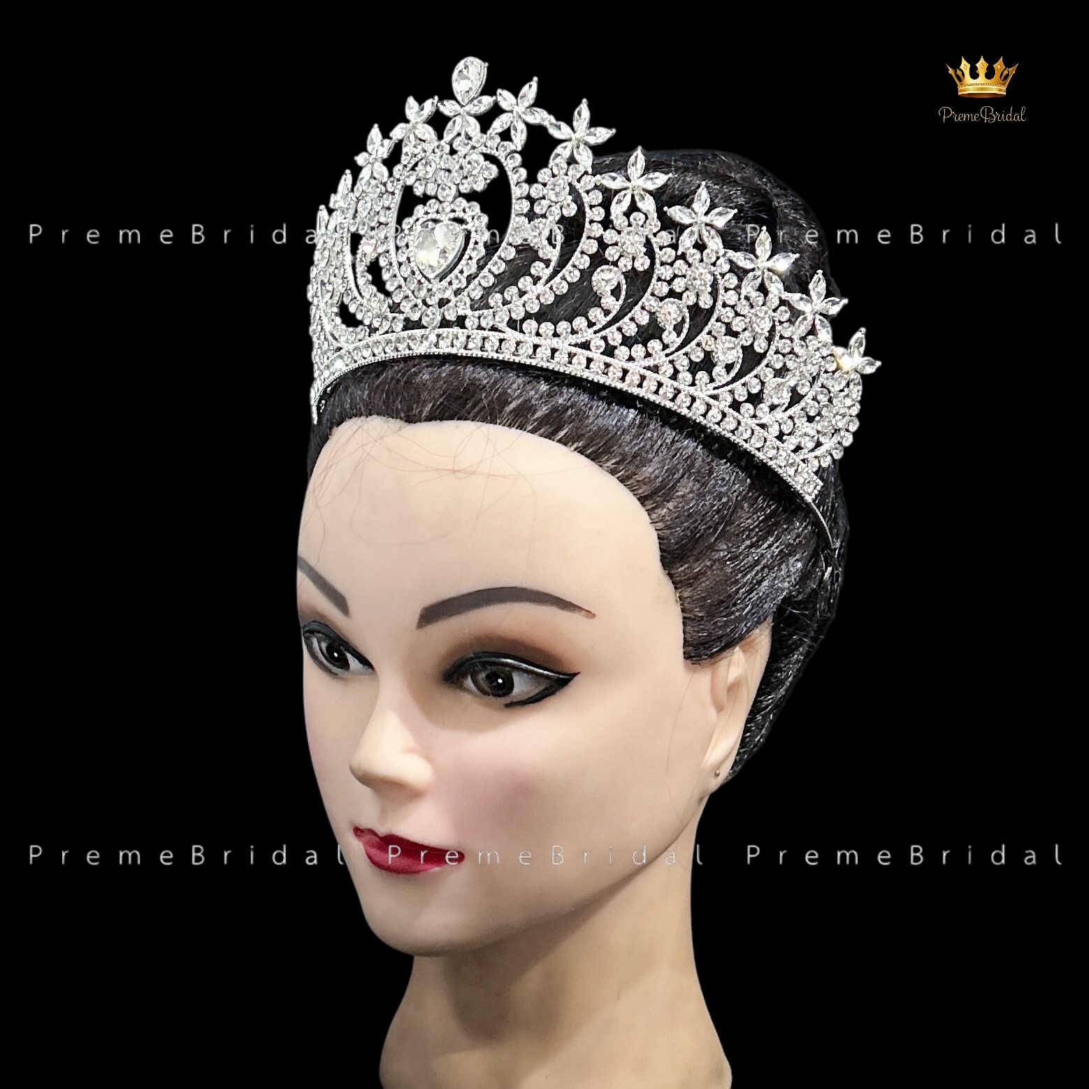 (พร้อมส่ง) เทียร่า 449 มงกุฎครึ่งหัว ไซส์นางงาม ขนาดใหญ่ สวย ปราณีต QCเพชรทุกเม็ด สินค้าพร้อมส่งจากไทย