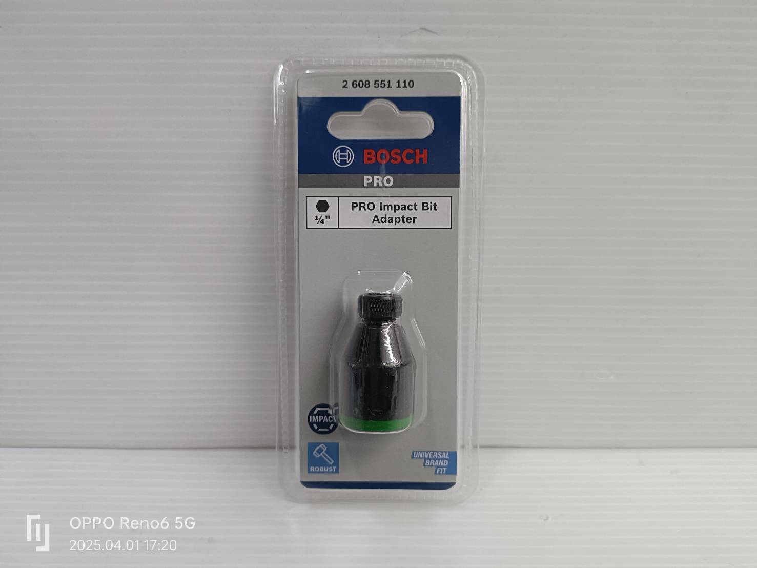 BOSCH อะแดปเตอร์ 2608551110 แปลงบล็อก 1/2" เป็น Hex 1/4" - PRO Impact Bit Adapter