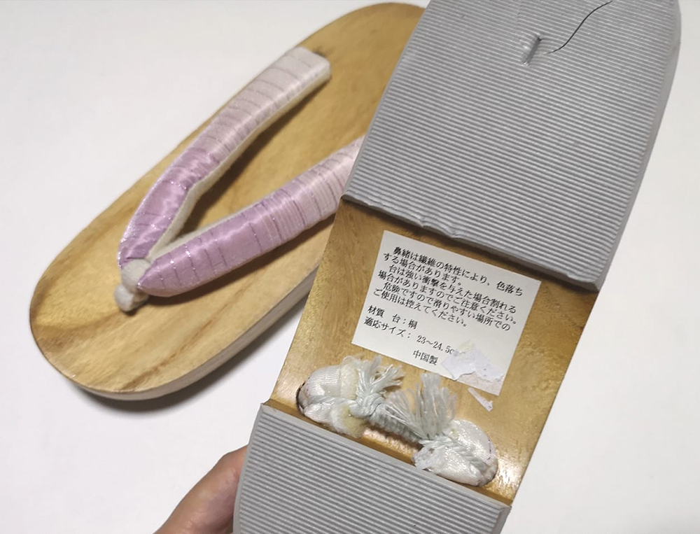 รองเท้าเกี๊ยะไม้ญี่ปุ่น size24.5 มือ1