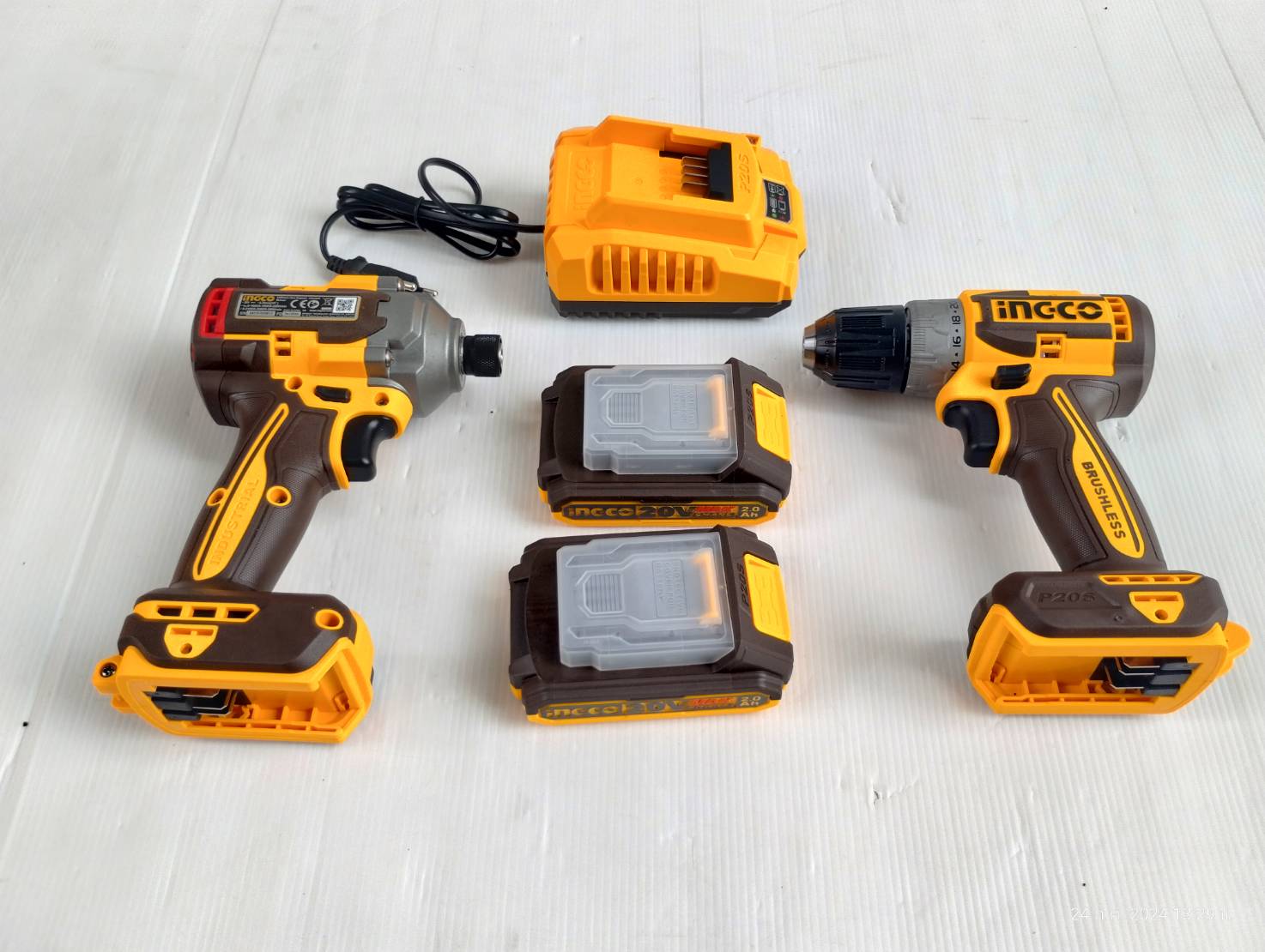 INGCO Combo Set สว่านไร้สาย+ไขควงกระแทก 285 N.m.CKLI20272