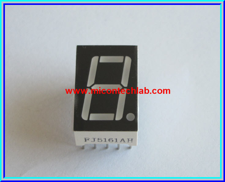 1x LED 7 SEGMENT 1 DIGIT RED Color Common Cathode 0.56 INCH
