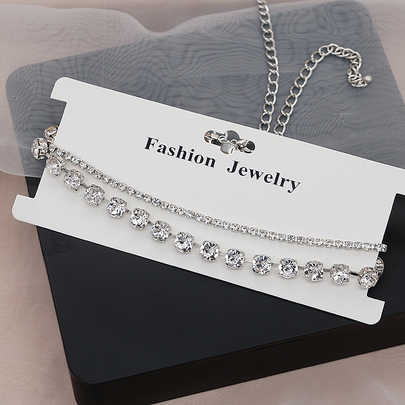 (พร้อมส่ง) โชคเกอร์ 019 สีเงิน โชกเกอร์ สร้อยคอแพชั่น งานเกรด QC มาแล้ว ส่งเร็ว