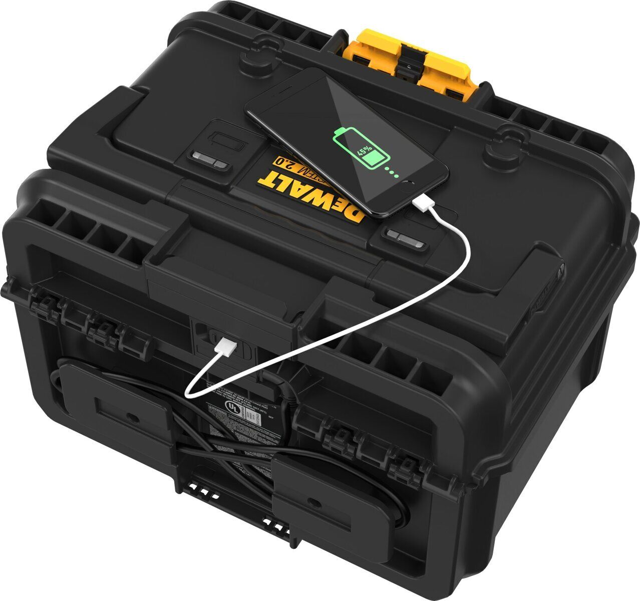 DEWALT รุ่น DWST83471-QW ชุดกล่องเก็บและชาร์ตแบตเตอรี่ TOUGHSYSTEM 2.0