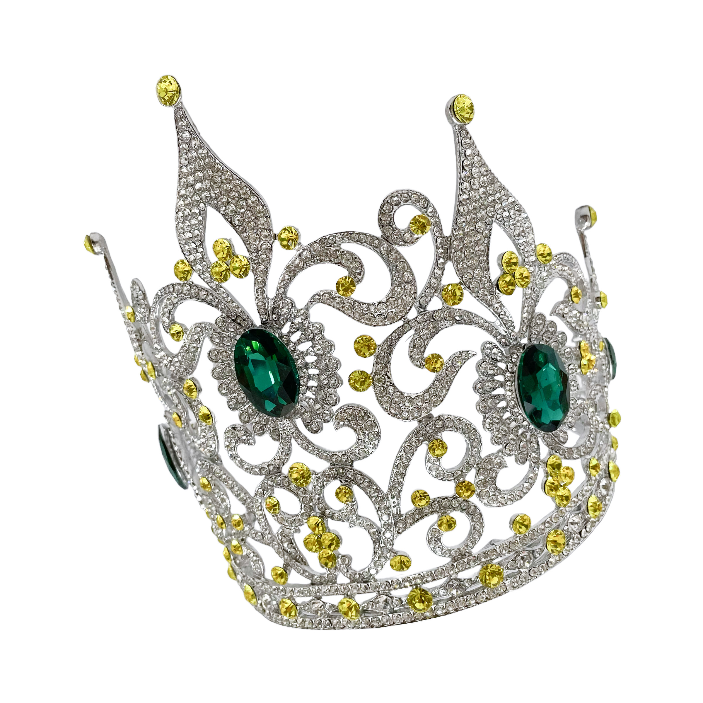 (พร้อมส่งจากไทย) มงกุฏ 102 สีเขียว-ทอง มงกุฎนางงาม มงกุฎเพชร มงกุฎประกวด สินค้าพร้อมส่ง ไม่ต้องรอนาน งานพรีเมี่ยม