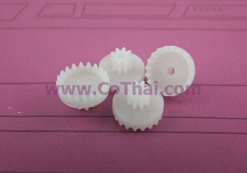 เฟืองข้างคู่ พลาสติก สีขาว C20T8T2A v0.5 7.4(2.4)x11x1.95