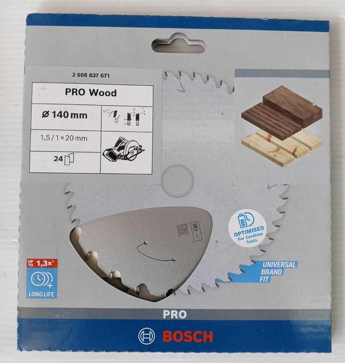 ใบเลื่อยวงเดือนไม้ PRO WOOD 5.5"x24T BOSCH 2608837671