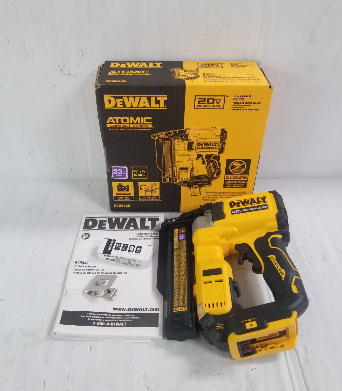 เครื่องยิงตะปู20V DCN623B DEWALT (ตะปูPIN)