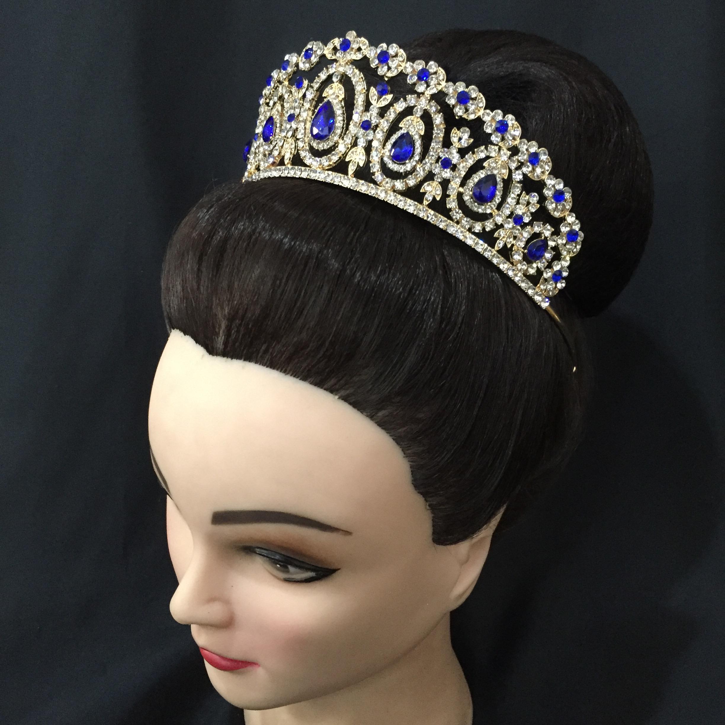 (พร้อมส่ง) เทียร่า 169 น้ำเงิน มงกุฎนางงาม มงกุฎเจ้าหญิง งานสวย ปราณีต QCเพชรทุกเม็ด สินค้าพร้อมส่งจากไทย