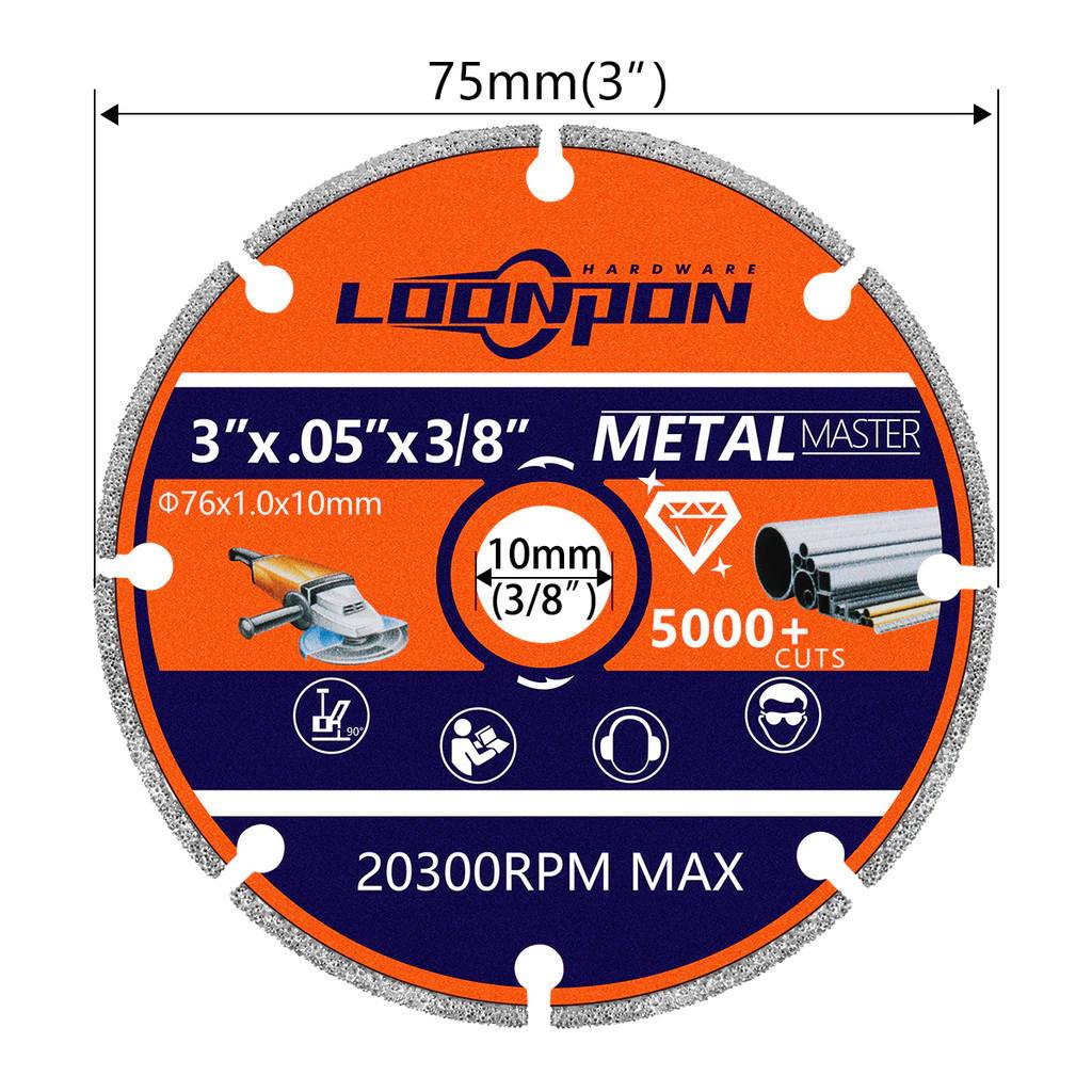 ใบเพชรตัดเหล็ก3" LOONPON 20211012