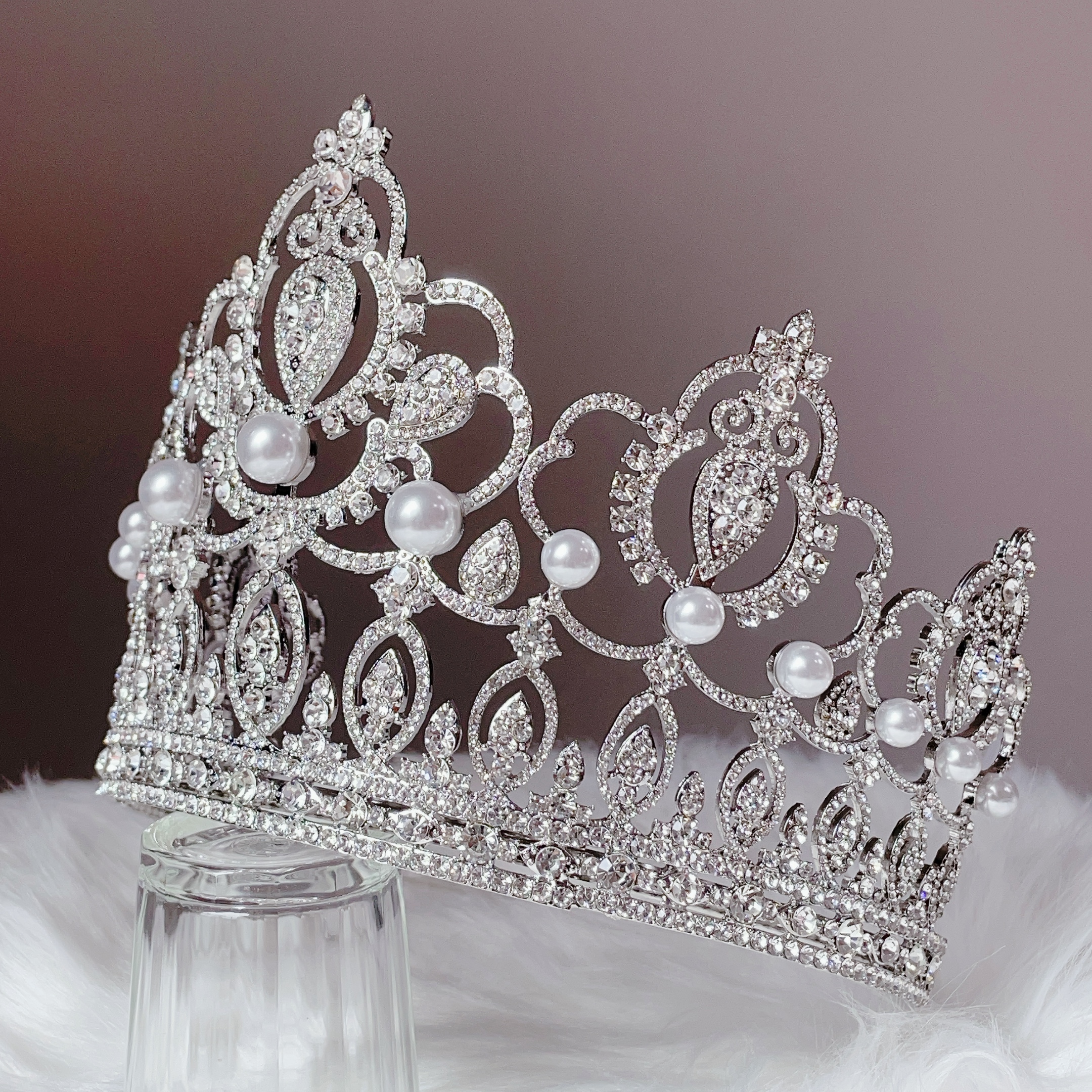 (พร้อมส่ง) มงกุฏ 092 สีเงิน มงกุฎนางงาม มงกุฎเพชร มงกุฎประกวด สินค้าพร้อมส่ง ไม่ต้องรอนาน งานพรีเมี่ยม