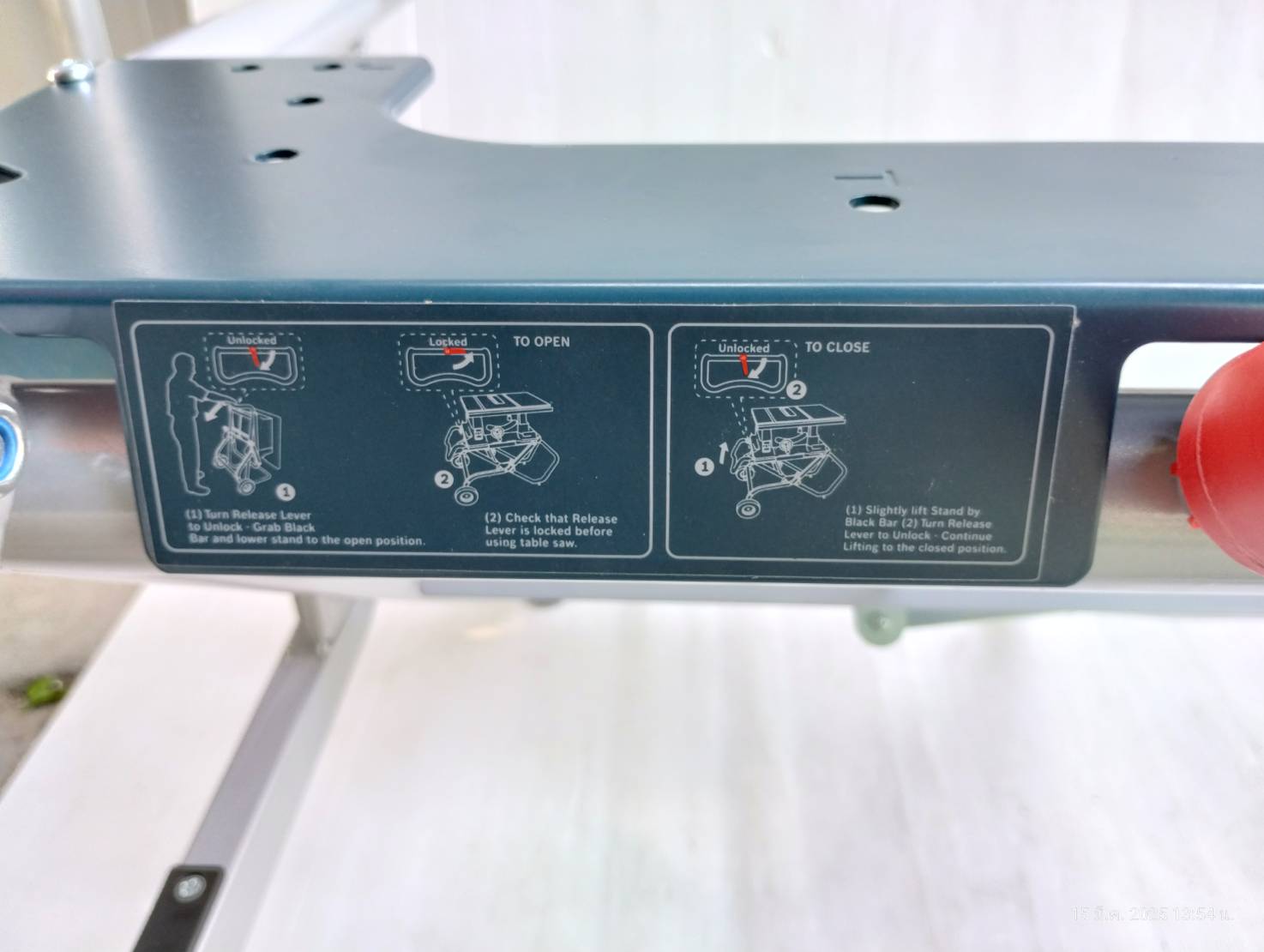 BOSCH GTA60W ขาโต๊ะเลื่อย พับได้มีล้อ สำหรับ GTS10XC, GTS10J