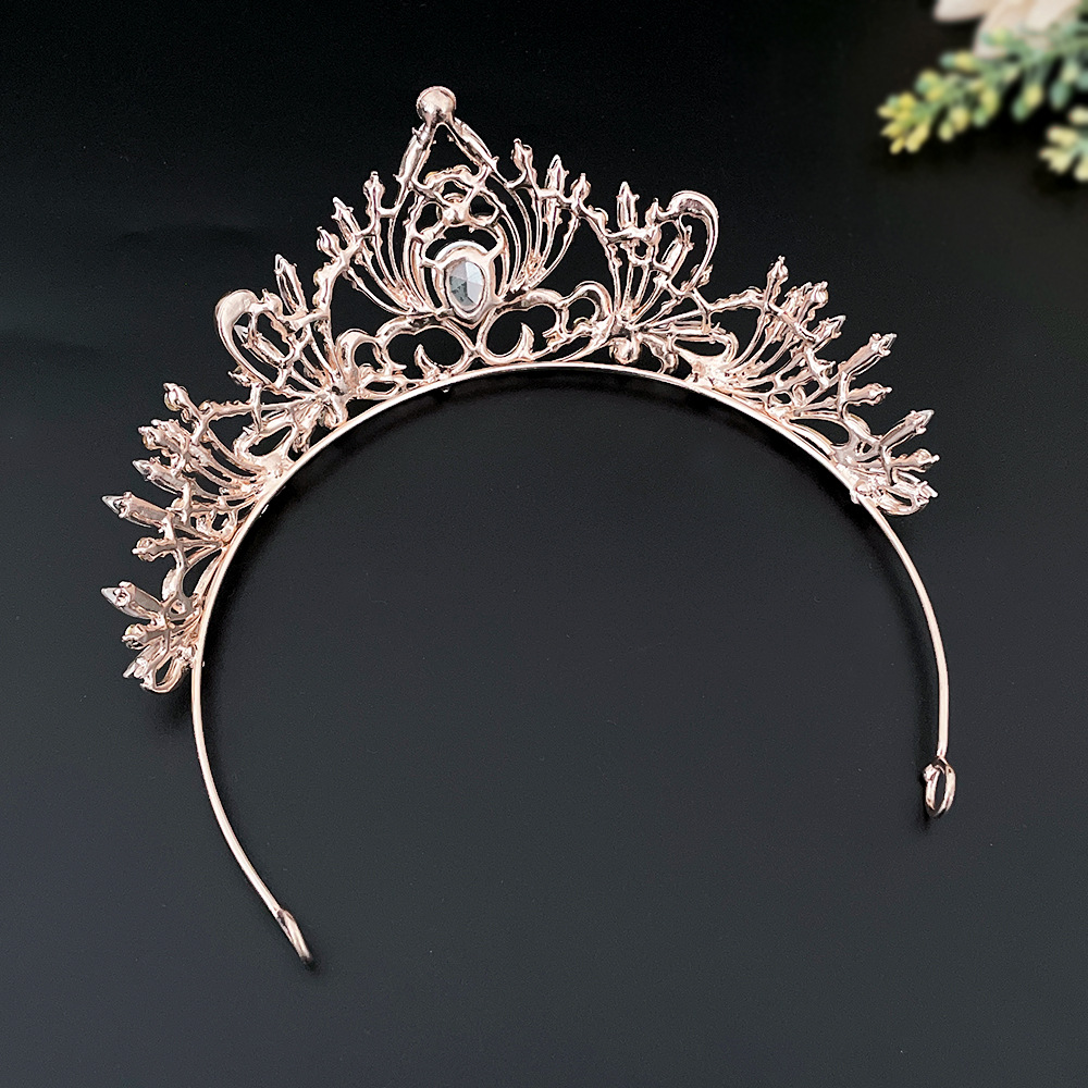 (พร้อมส่ง) เทียร่า 331 สีโรสโกลด์ มงกุฎนางงาม งานสวย ปราณีต QCเพชรทุกเม็ด สินค้าพร้อมส่งจากไทย