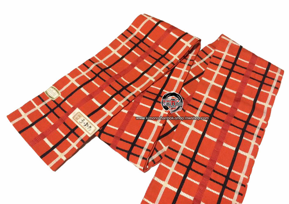 โอบิเส้น สีส้ม01