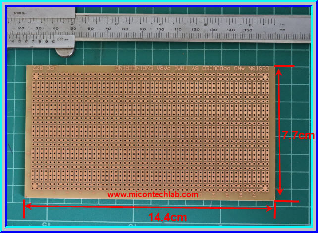 1x แผ่นปริ้นท์พีซีบี UPC872 ขนาด 7.7 x14.4 ซม. (PCB)