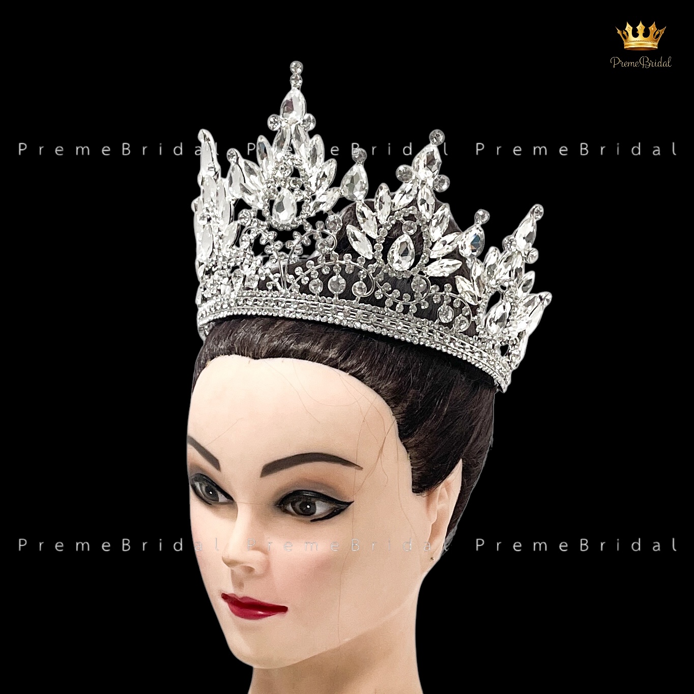 (พร้อมส่งจากไทย) มงกุฏ 120 สีเงิน งานสวย งานนางงาม รุ่นฐานกลม ปรับขนาดได้ ส่งด่วน ส่งจาก จ.อุบลราชธานี