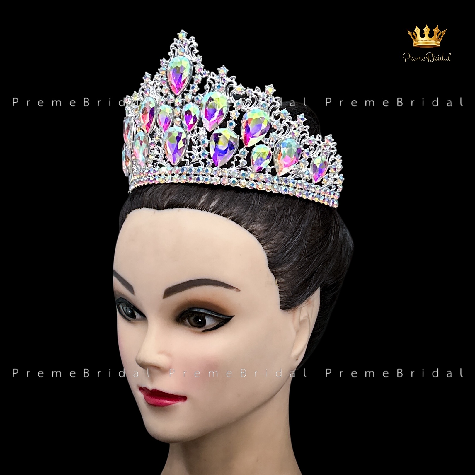 (พร้อมส่ง) เทียร่า 452 มงกุฎครึ่งหัว ไซส์นางงาม ปราณีต QCเพชรทุกเม็ด สินค้าพร้อมส่งจากไทย