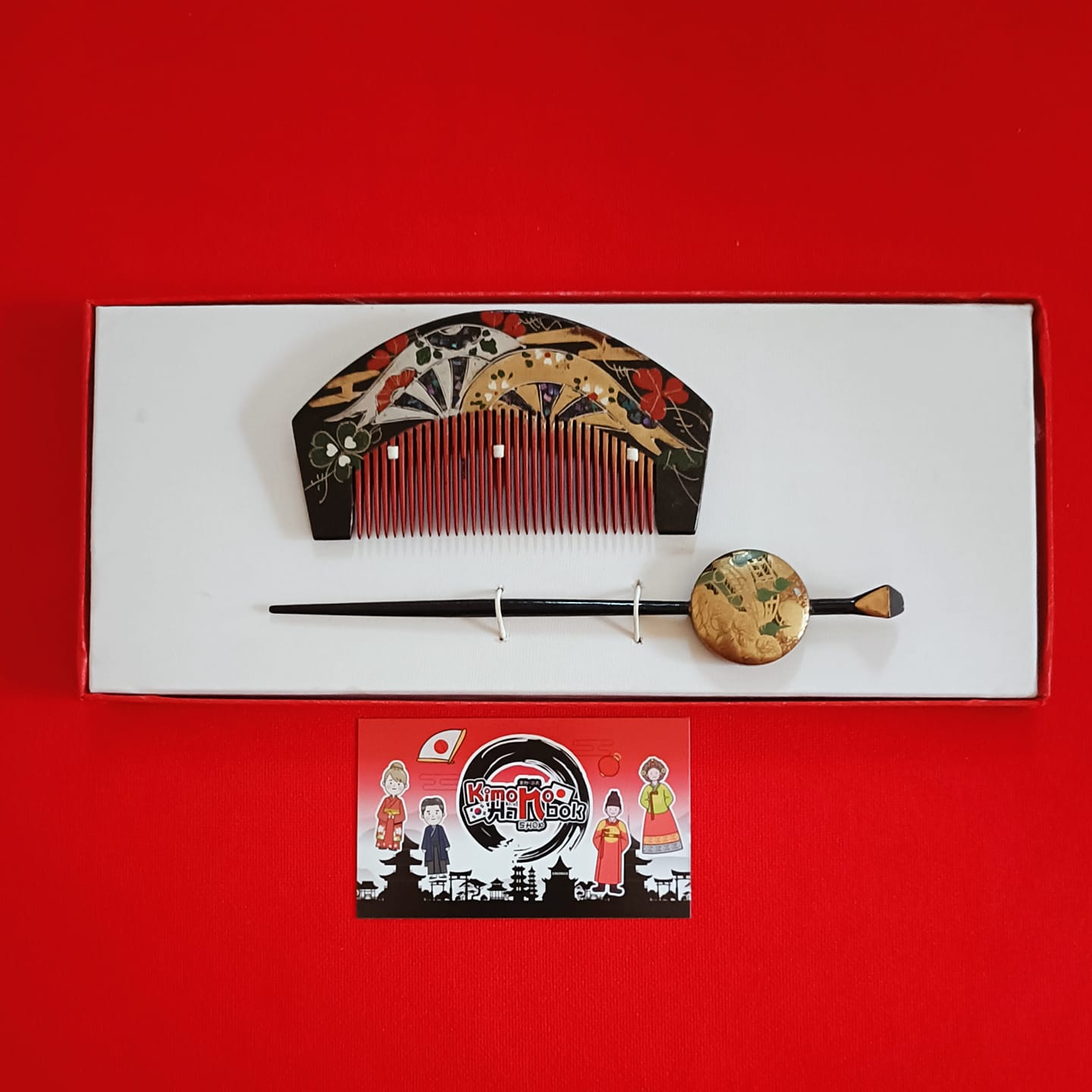 ชุดปิ่นไม้สีดำคู่PINW2005