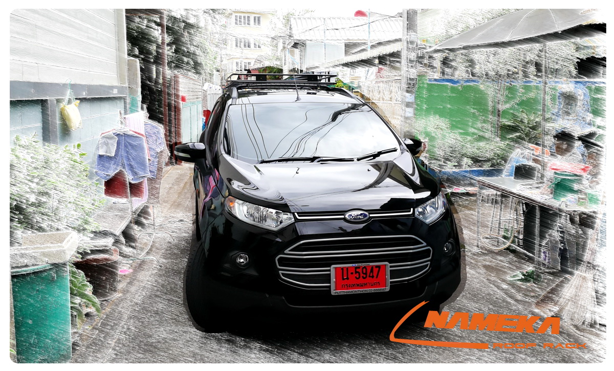 Ford ECO Sport ตรงรุ่น Roof Rack NC-13 ชุดขาจับพร้อมควานขวาง แร็คหลังคา