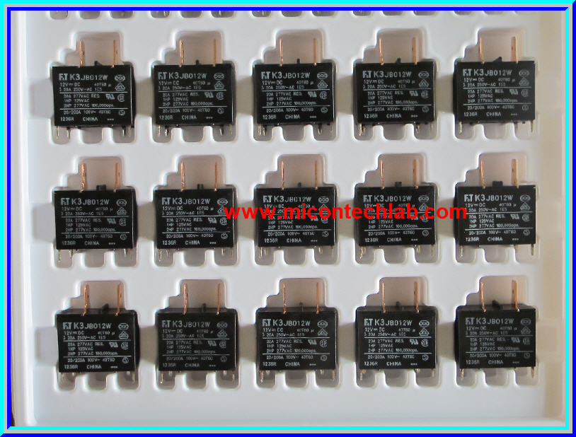 1x เพาเวอร์รีเลย์ 12Vdc ยี่ห้อ FUJITSU 20A 250VAC 1 Form A ( SPST) แบบ Tab