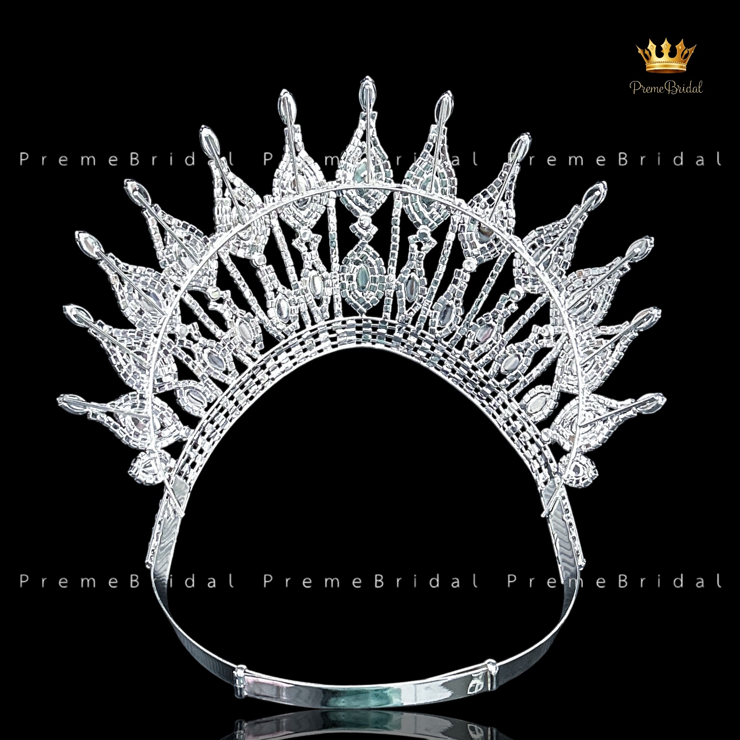 (พร้อมส่งจากไทย) มงกุฏ 119 สีรุ้ง งานสวย งานนางงาม รุ่นฐานกลม ปรับขนาดได้ ส่งด่วน ส่งจากไทย