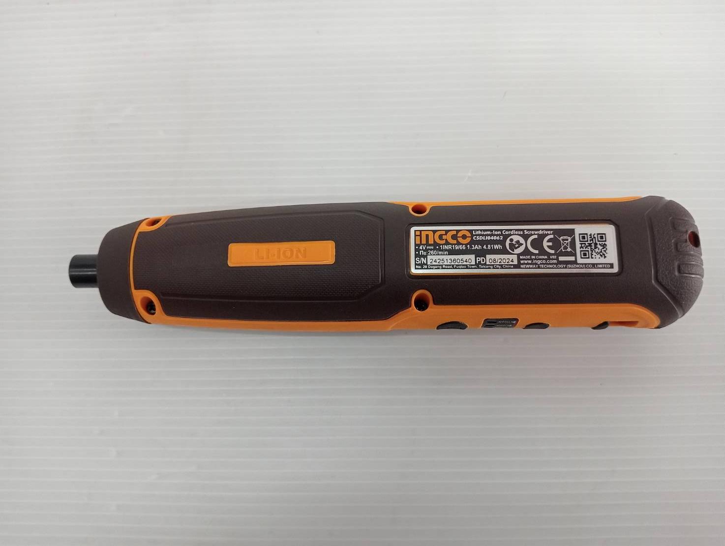 INGCO ไขควงไร้สายลิเธียมไอออน4V CSDLI04062