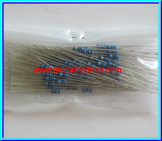 100x ตัวต้านทาน 1 Mohm 1/4 Watt 1% Metal film Resistor