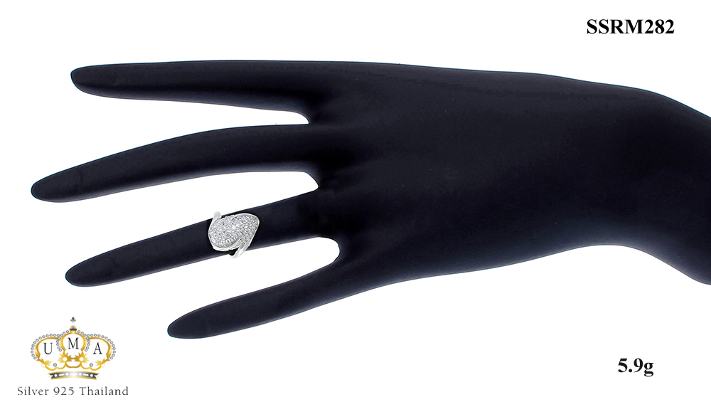 แหวนเพชร ประดับ เพชรCZ แหวนทรงหยดน้ำ ก้านบิด มีเสน่ห์ เป็นดีไซน์แหวนที่โดดเด่นไม่ซ้ำใครแน่นอน