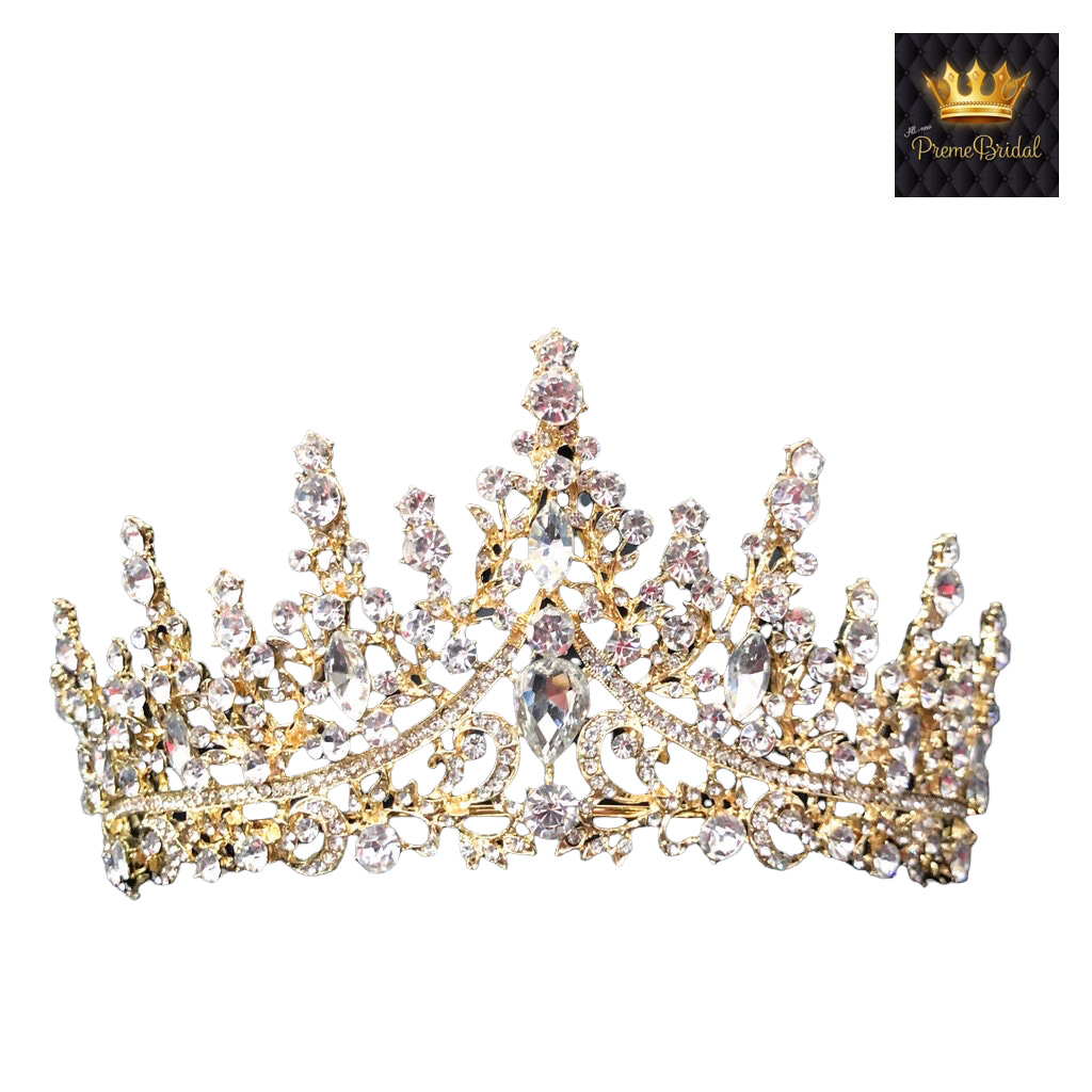 (พร้อมส่ง) เทียร่า 273 สีทอง มงกุฎนางงาม มงกุฎเจ้าหญิง งานสวย ปราณีต QCเพชรทุกเม็ด สินค้าพร้อมส่งจากไทย