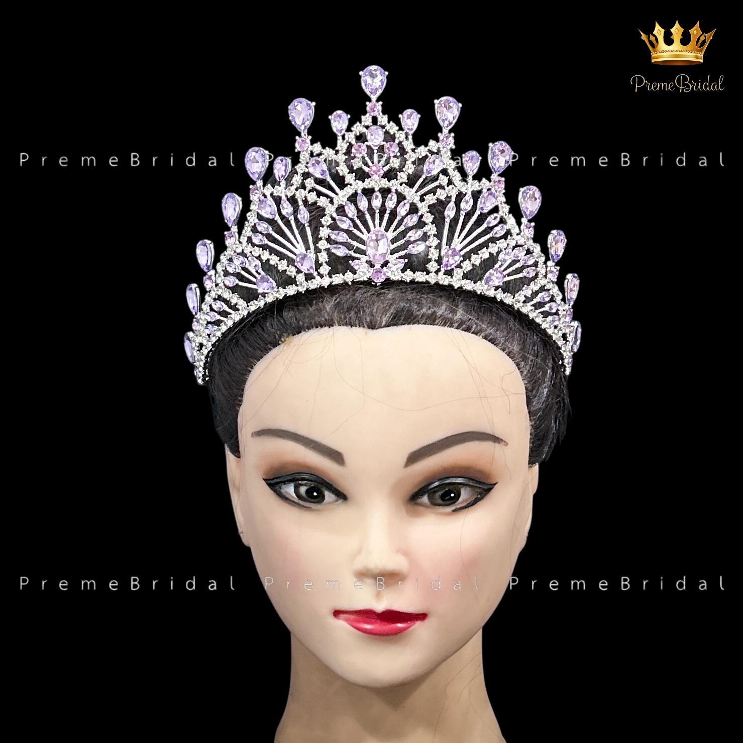 (พร้อมส่ง) เทียร่า 448 มงกุฎครึ่งหัว ไซส์นางงาม ปราณีต QCเพชรทุกเม็ด สินค้าพร้อมส่งจากไทย