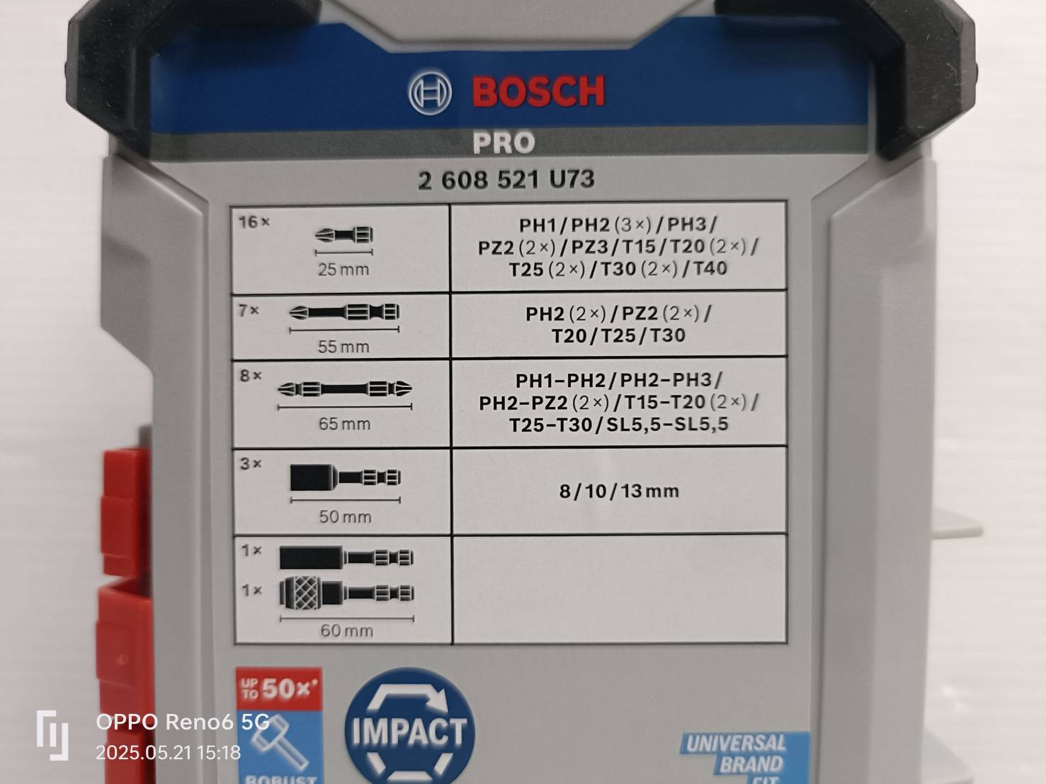 BOSCH PRO Impact Screwdriver Bit Set, 36 pcs ชุดดอกไขควง
