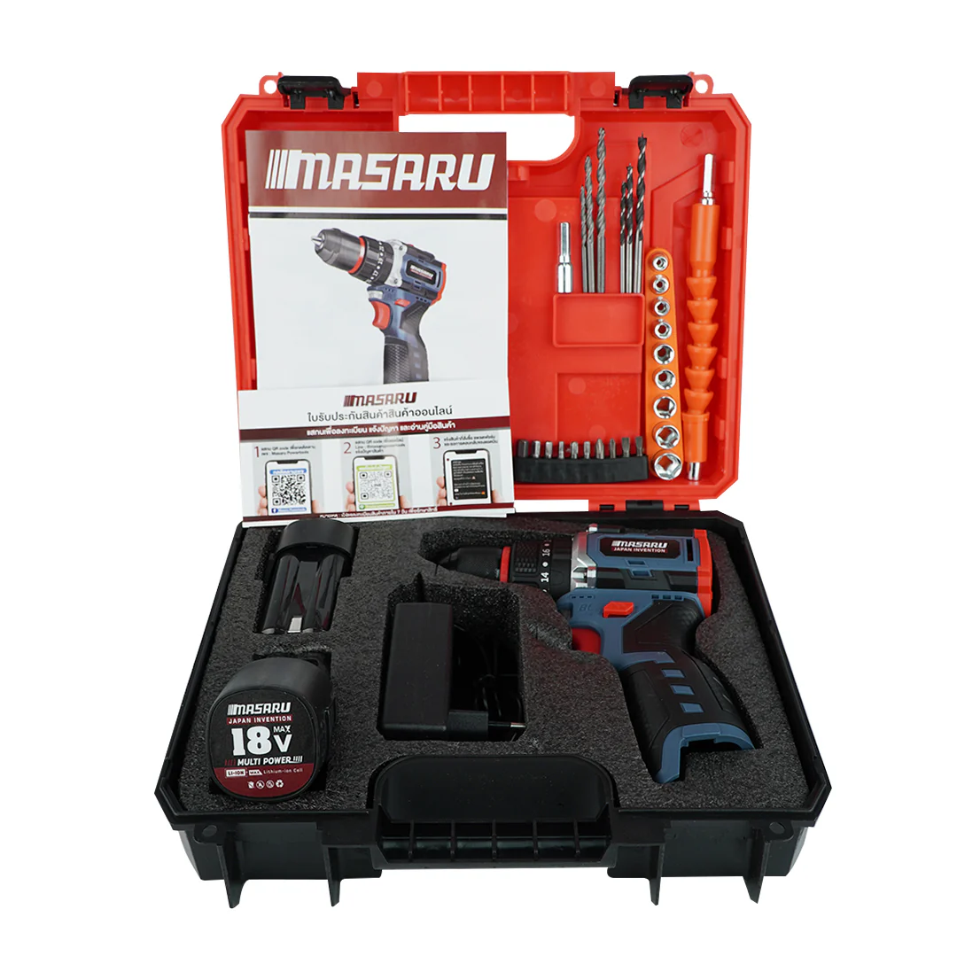 MASARU สว่านกระแทกไร้สาย 18V รุ่น SCDH-120-B2