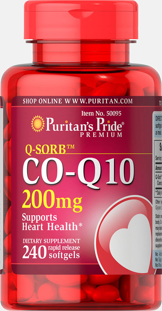 ผลิตภัณฑ์อาหารเสริม โคคิวเท็น Puritan Co Q10 / 200 mg 240 Softgels
