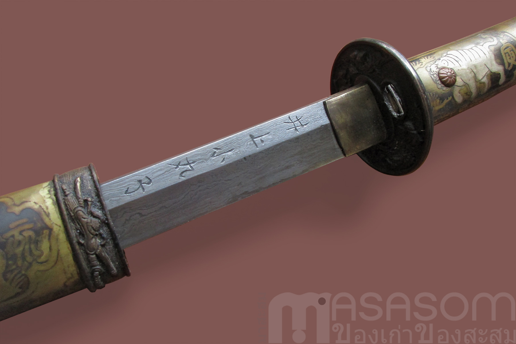 ดาบญี่ปุ่นขนาดกลางลาย 12 นักษัตร